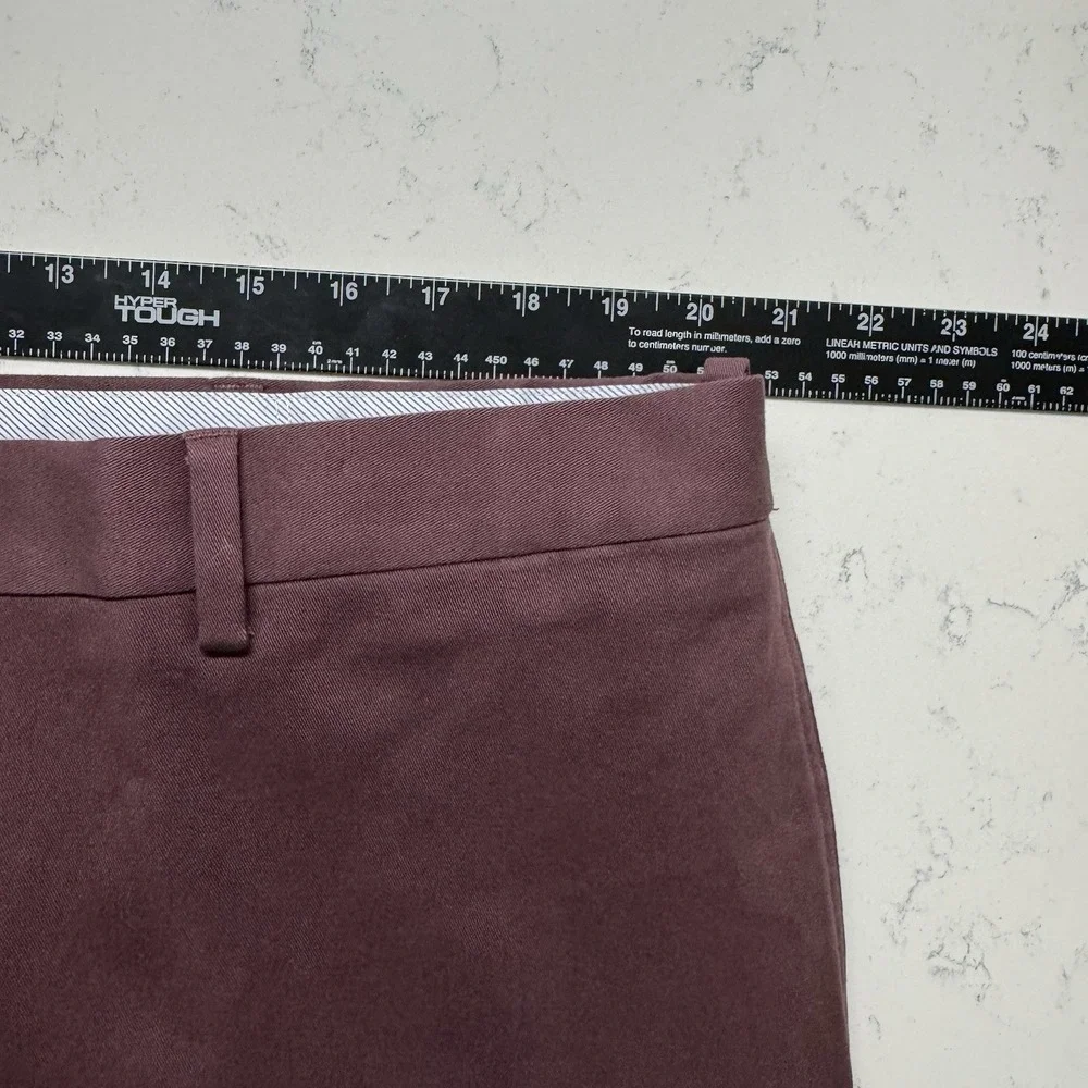 NWT Savane Plum Ultimate‎ Performance Flat Front Chino Dress Pants Flat 40x29